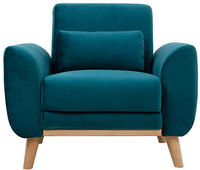 Miliboo - Design-sessel Stoff Petrolblau Ektor