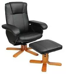 Svita Charles Relaxsessel TV + Hocker (90332) schwarz