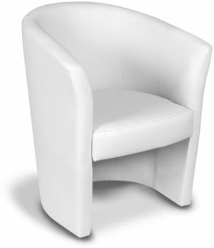 Esidra Living Room Synthetic Leather Armchair White