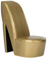 vidaXL Stuhl in St&ouml;ckelschuh-Form Golden Kunstleder