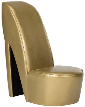 vidaXL Stuhl in Stöckelschuh-Form Kunstleder 85,5 cm gold