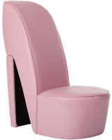 vidaXL Stuhl in St&ouml;ckelschuh-Form Rosa Kunstleder