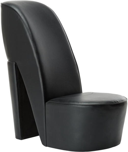 vidaXL Stuhl in Stöckelschuh-Form Kunstleder 85,5 cm schwarz