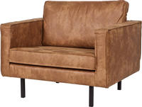 WOOOD Loungesessel "Rodeo Recycling-Lederfaser-Verbundstoff, H 85 x B 105 x T 86 cm"