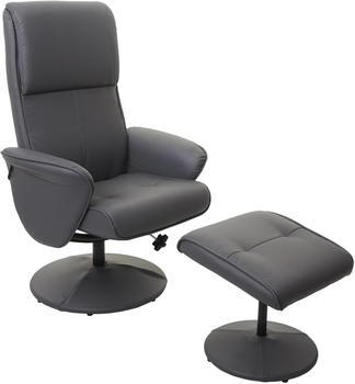 Mendler TV-Sessel Helsinki mit Hocker mattgrau