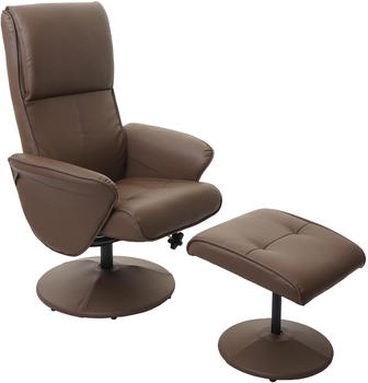 Mendler TV-Sessel Helsinki mit Hocker taupe