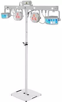 Eurolite LED KLS Laser Bar FX-Lichtset weiß + BPS-2 Boxenhochständer weiß (20000920)