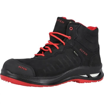 Elten Sicherheitshochschuhe S3 STEWART XXG PRO GTX BLACK-RED MID ESD WELLMAXX GRIP schwarz