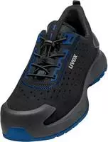 uvex Halbschuhe 1 x-craft S1 schwarz blau Weite 14 Gr. 35