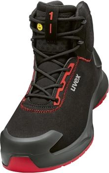 uvex 1 x-craft Sicherheitsschuh Stiefel S3L Weite 11 schwarz/rot