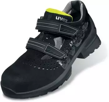 uvex 1 Sicherheitsschuh Sandalen S1 Weite 12 schwarz/gelb