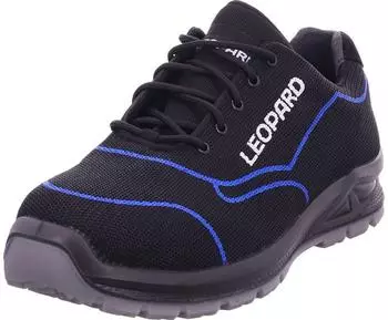 Leopard Work Shoe schwarz/blau