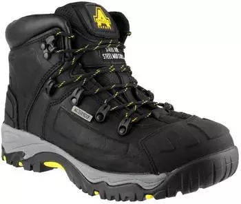 Amblers AS803 Waterproof Safety Lace-Up Boots (Wide) schwarz
