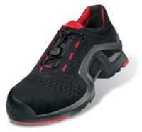 UVEX 1 x-tended Sicherh.-Halbschuh gelocht Gr. 45 W11 S1PL ESD SR schwarz/rot 8519.2