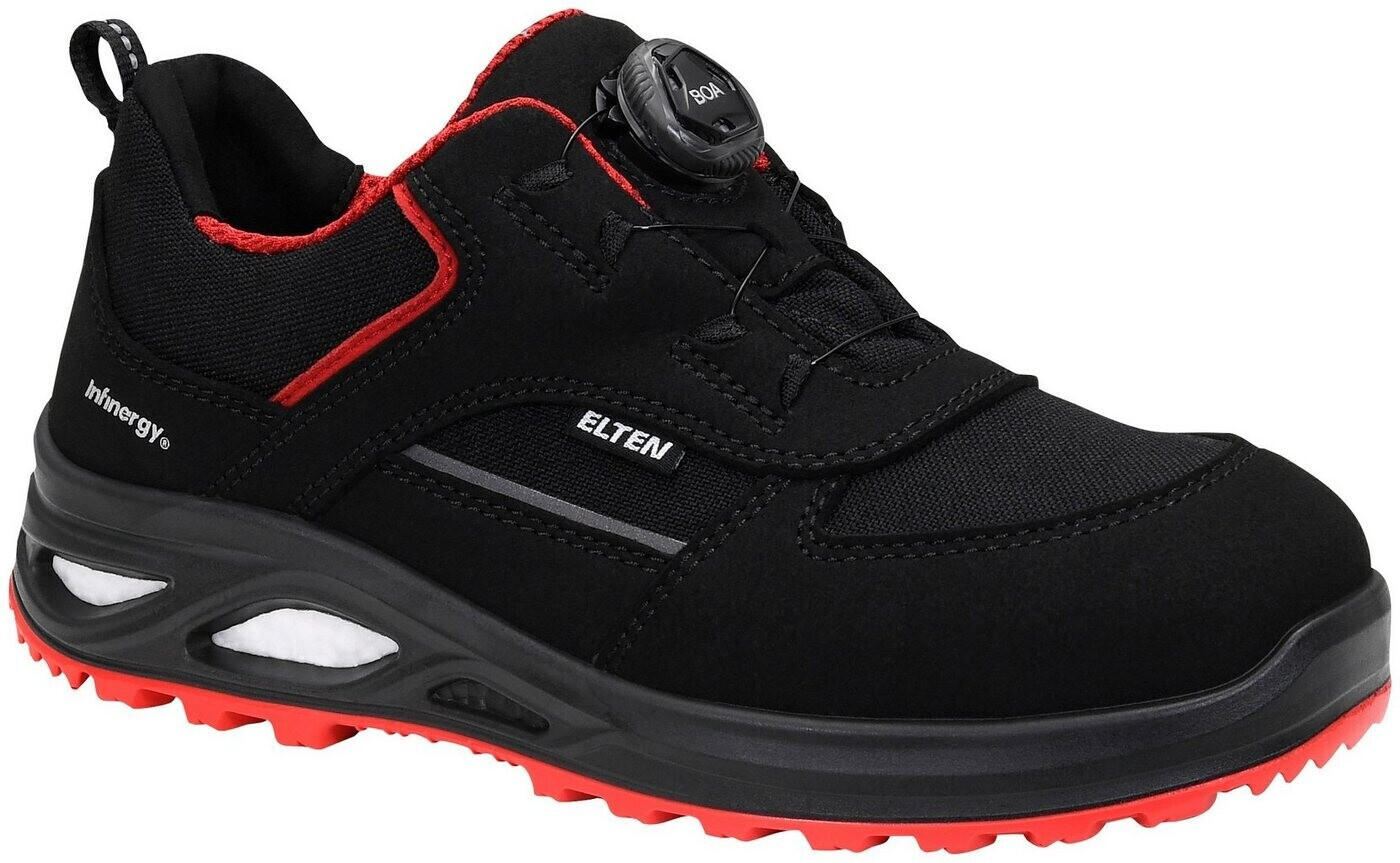 elten hannah s3 halbschuh gr. 38 schwarz-rot