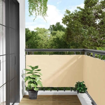 vidaXL Balkon-Sichtschutz PVC 800 x 75 cm creme vidaXL Balkon-Sichtschutz PVC 800 x 75 cm creme