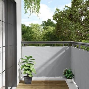 vidaXL Balkon-Sichtschutz PVC 600 x 90 cm grau vidaXL Balkon-Sichtschutz PVC 600 x 90 cm grau