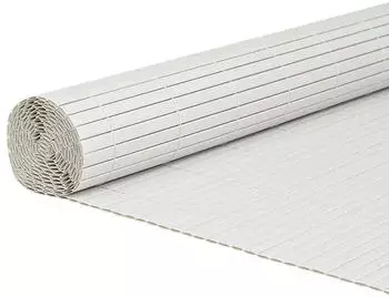 vidaXL Gartenzaun Doppelseitig Wei&szlig; PVC (42002618)