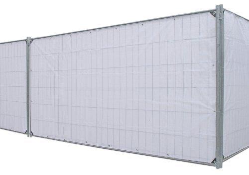 Noor Bauzaunplane Profi 140 g/m² 1,76 x 3,41 m weiß