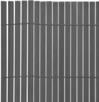 vidaXL Gartenzaun Doppelseitig PVC 90 x 500 cm Grau