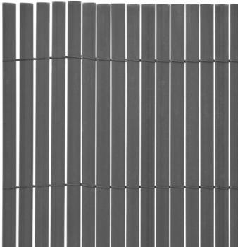 vidaXL Gartenzaun Doppelseitig PVC 150 x 500 cm grau (43641)