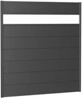 Biohort Sichtschutzelement 7 Metall-Paneele, 1 Acrylglas-Paneel und 2 Schienen, LxH: