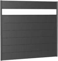 Biohort Sichtschutzelement 7 Metall-Paneele, 1 Acrylglas-Paneel und 2 Schienen, LxH: