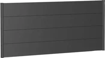 Biohort Sichtschutzelement 200 x 90 cm dunkelgrau metallic