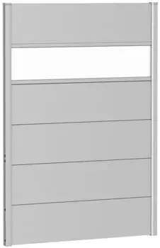 Biohort Wandpaneel Sichtschutz Acrylglas 100x 135 cm silber-metallic