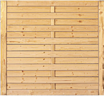 T&J Lamellenzaun Halbelement 100 x 90 cm