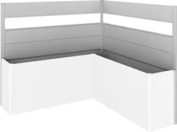 Biohort Sichtschutz mit Acrylglas-Paneel Belvedere mit L-Form 2 Stück B:201 silber-metallic (B139917)