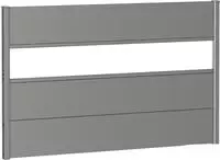 Biohort Sichtschutzelement 3 Metall-Paneele, 1 Acrylglas-Paneel und 2 Schienen, LxH: