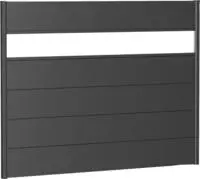Biohort Sichtschutzelement 5 Metall-Paneele, 1 Acrylglas-Paneel und 2 Schienen, LxH: