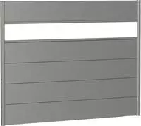 Biohort Sichtschutzelement 5 Metall-Paneele, 1 Acrylglas-Paneel und 2 Schienen, LxH: