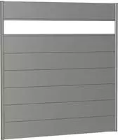 Biohort Sichtschutzelement 7 Metall-Paneele, 1 Acrylglas-Paneel und 2 Schienen, LxH: