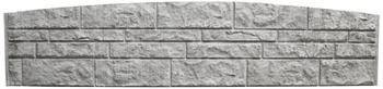 Beckers Betonzaun Bogenplatte Fels 200 x 45 x 3 cm grau (1751197)