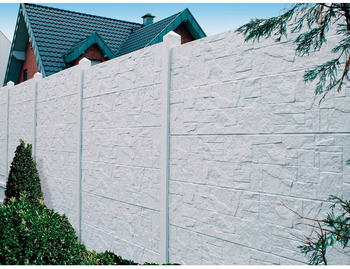 Beckers Betonzaun Platte Flagstone 200 x 38,5 x 3 cm grau (2137610)