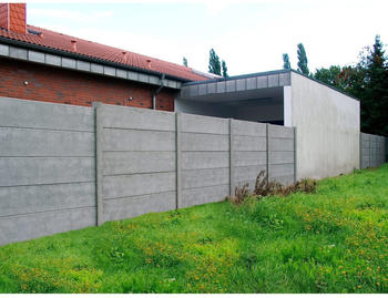 Beckers Betonzaun Platte glatt 200 x 38,5 x 3 cm grau (2764983)