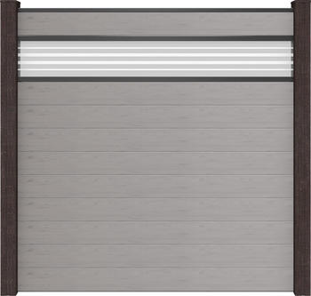 GroJa Solid Stecksystem Bausatz Quadratisch inkl. Glas-Designeinsatz 30cm Schwarz co-extrudiert