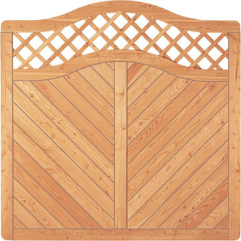 T&J SKAGEN RANK KRONE Sichtschutzzaun Lärche 1800x1800/1650mm (29326)