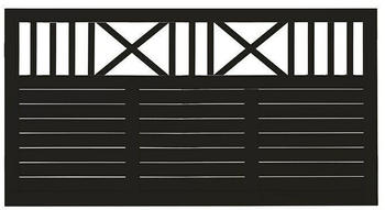 Plus A/S Sichtschutzelement Nostalgi 180 x 95 cm Schwarz