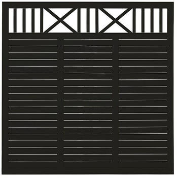 Plus A/S Sichtschutzelement Nostalgi 180 x 180 cm Schwarz