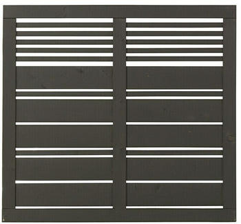Plus A/S Sichtschutzelement Silence 120 x 110 cm Holz Umbragrau