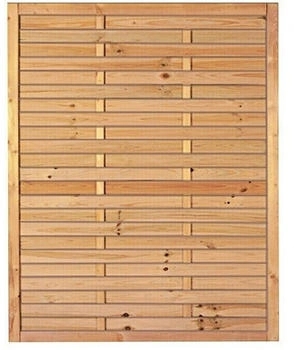 T&J Sichtschutzelement 120 x 150 cm Holz Braun
