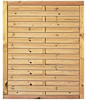 T&J Sichtschutzelement 100 x 120 cm Holz Braun