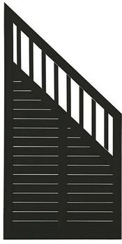 Plus A/S Sichtschutzelement Nostalgi 90 x 180/95 cm Schwarz