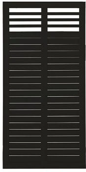 Plus A/S Sichtschutzelement Decora 90 x 180 cm Holz Schwarz