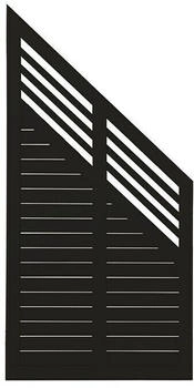 Plus A/S Sichtschutzelement Decora 90 x 180/95 cm Holz Schwarz