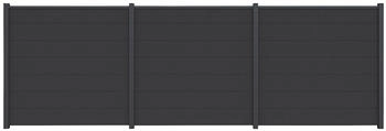 Kiehn-Holz Dichtzaun WPC 3-tlg. mit 4 Pfosten 540 x 180 cm anthrazit