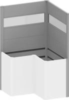 Biohort Sichtschutzelement f&uuml;r Hochbeet Belvedere L100 (L-Form), Acryl-Paneel, LxH: